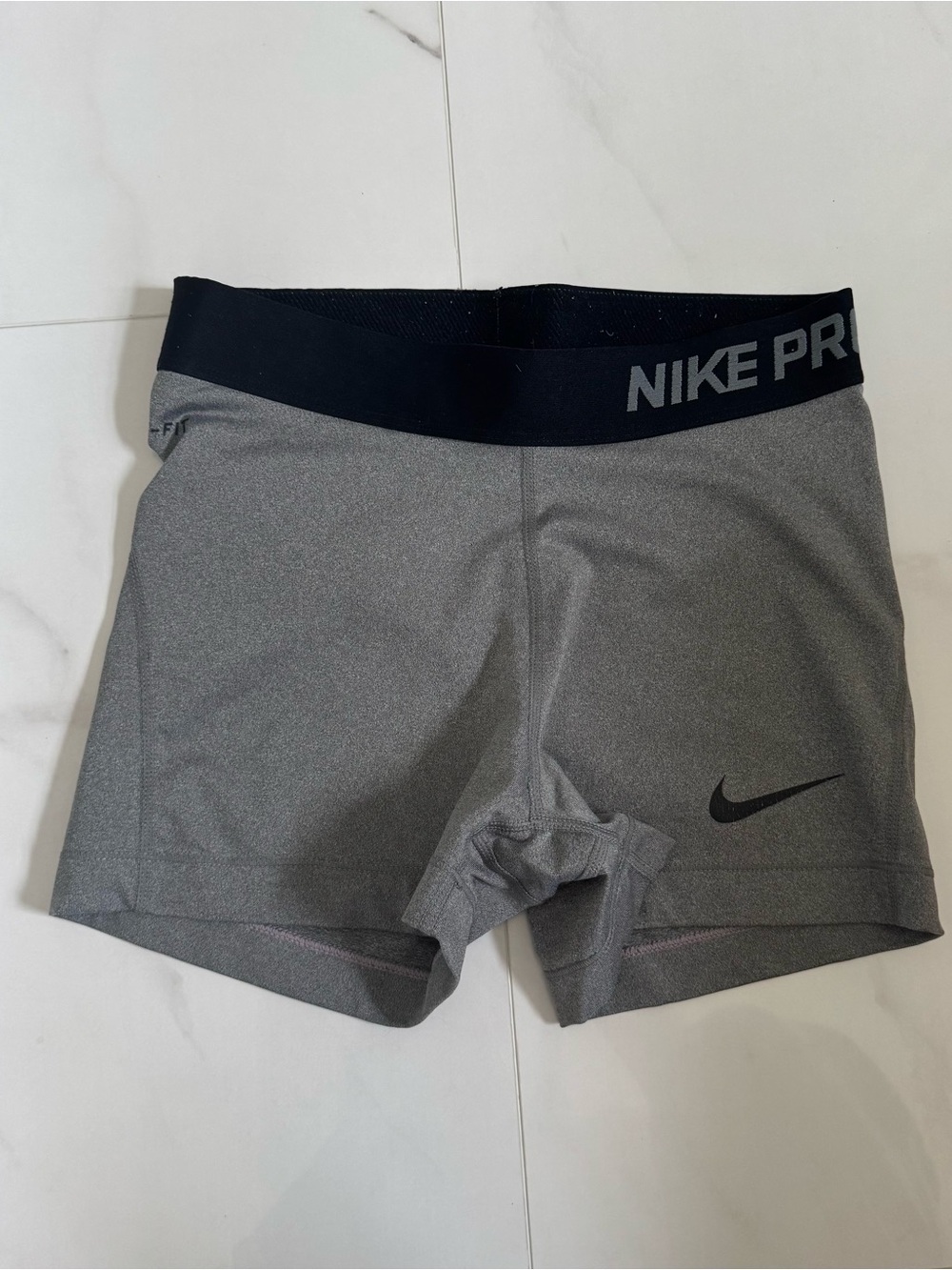 Nike Pro Women's Gray Compression Bike Shorts